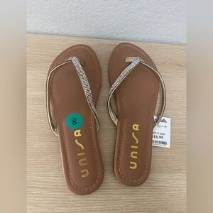 Unisa Brown and Silver Sandals